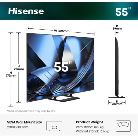 Hisense 55U7SE TV 55 4K Ultra HD